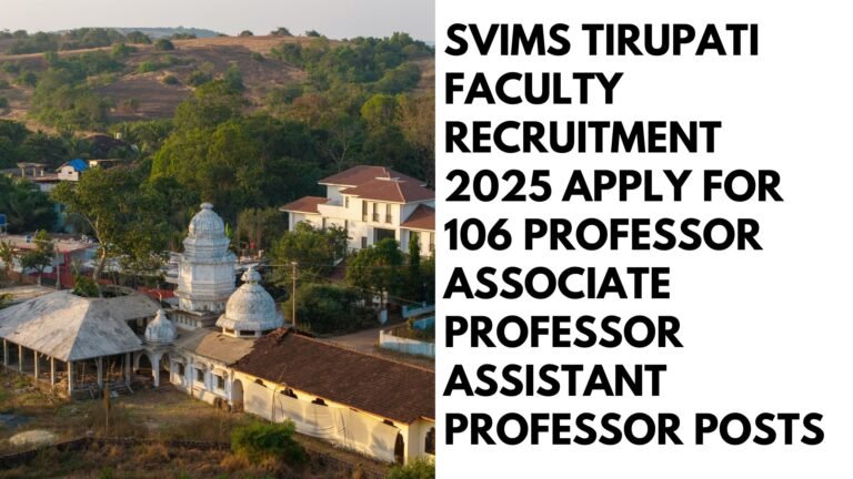 SVIMS Tirupati Faculty